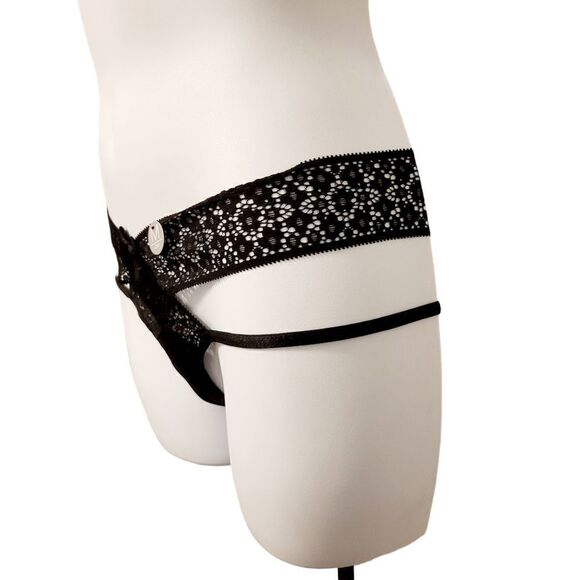 2/$20 Brand New Sexy Black Lace Panties underwear Size: M - Picture 3 of 4